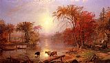 Famous Summer Paintings - Indian Summer, Hudson River